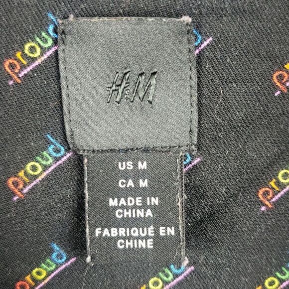 H&M Men's Medium Proud Button Down Gay Pride Shirt - Picture 11 of 12
